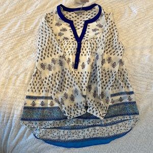 Patterned Chiffon Blouse